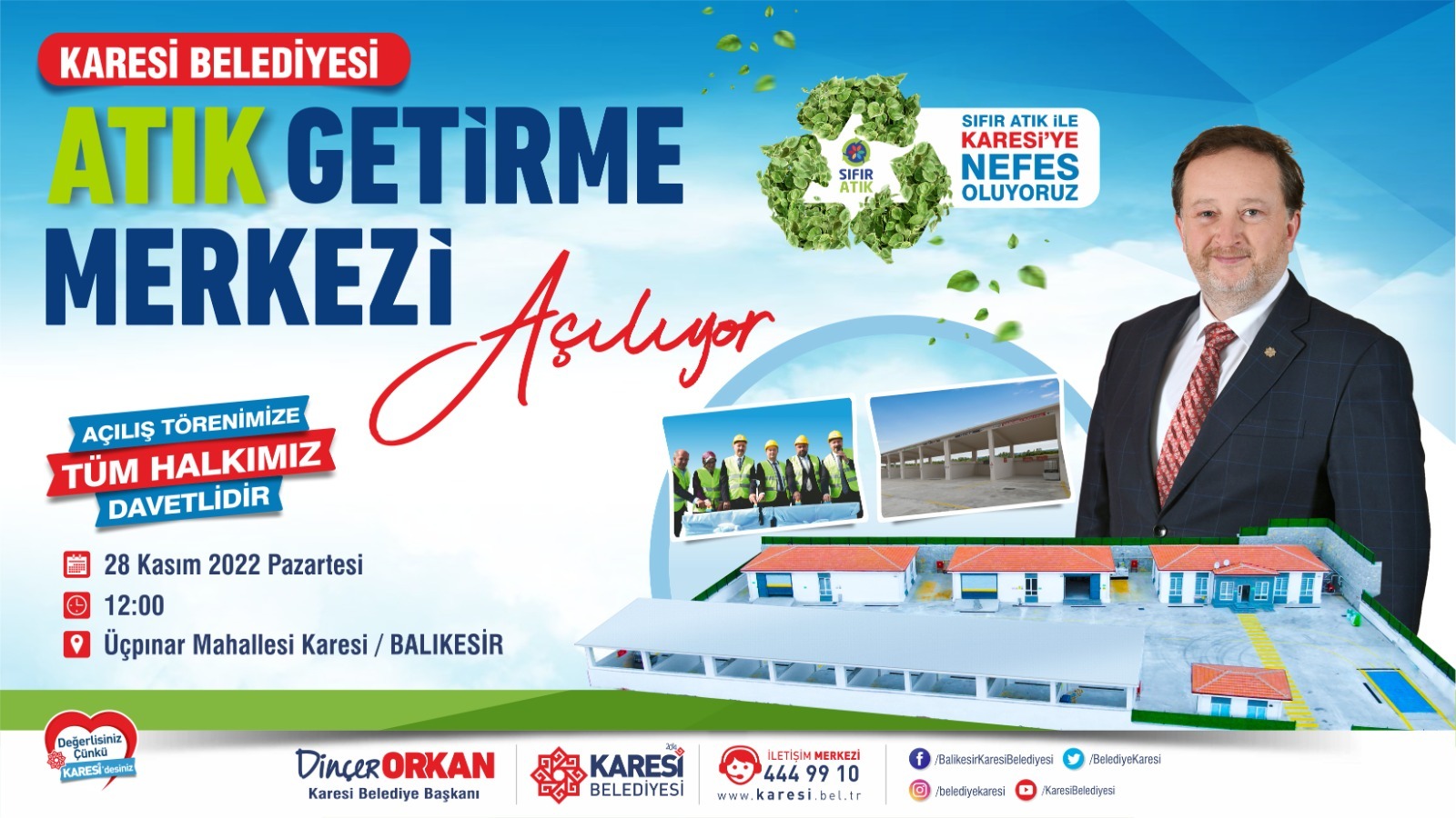 KARESİ BELEDİYESİ ATIK GETİRME MERKEZİ AÇILIYOR