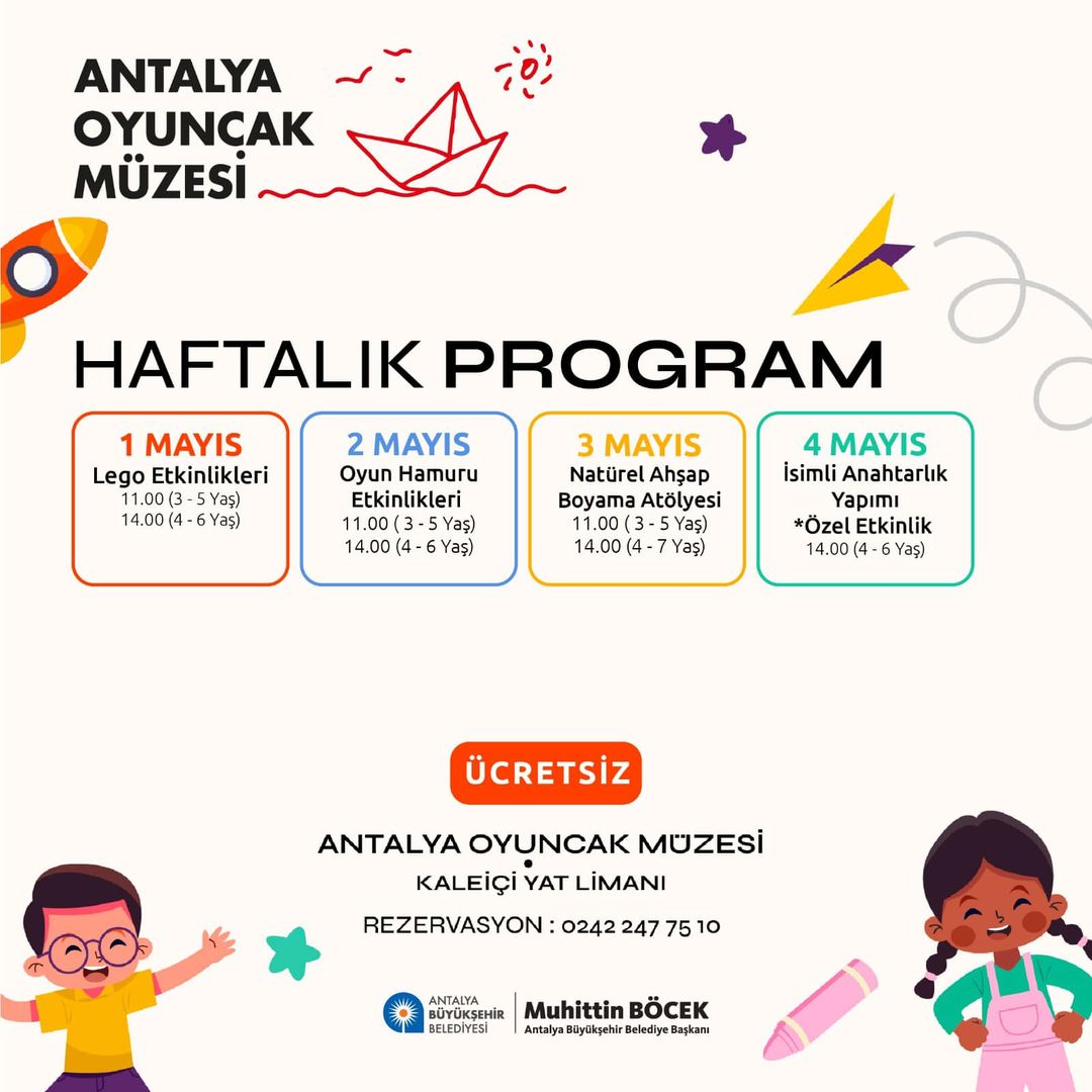 Antalya’daki Oyuncak Müzesi, Çocuklara Ücretsiz Eğitici Etkinlikler Sunacak