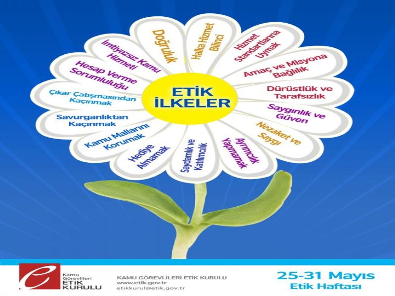 25 Mayıs Etik Günü ve Haftası Kutlanıyor