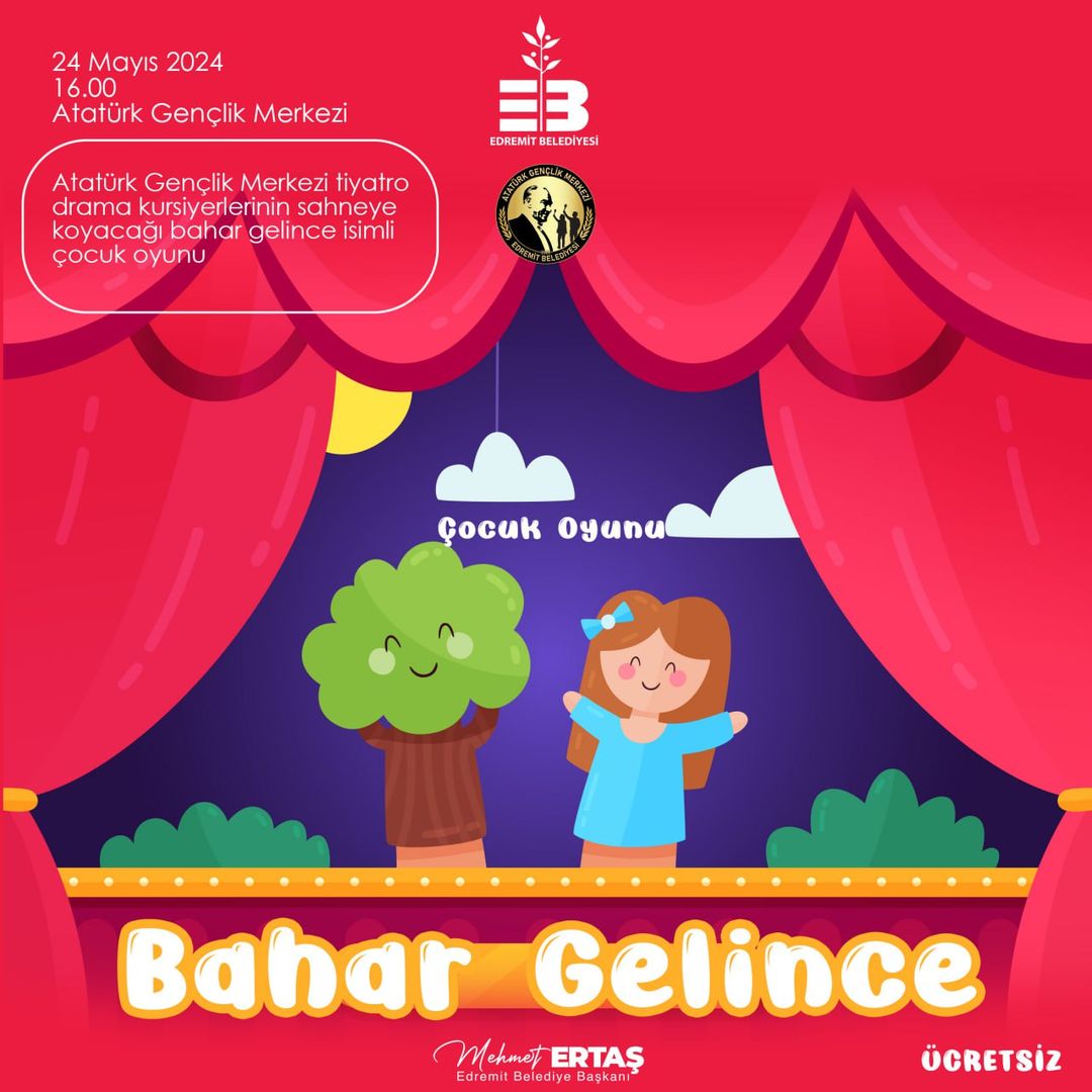 “Bahar Gelince” Tiyatro Oyunu Çocuklarla Buluşuyor