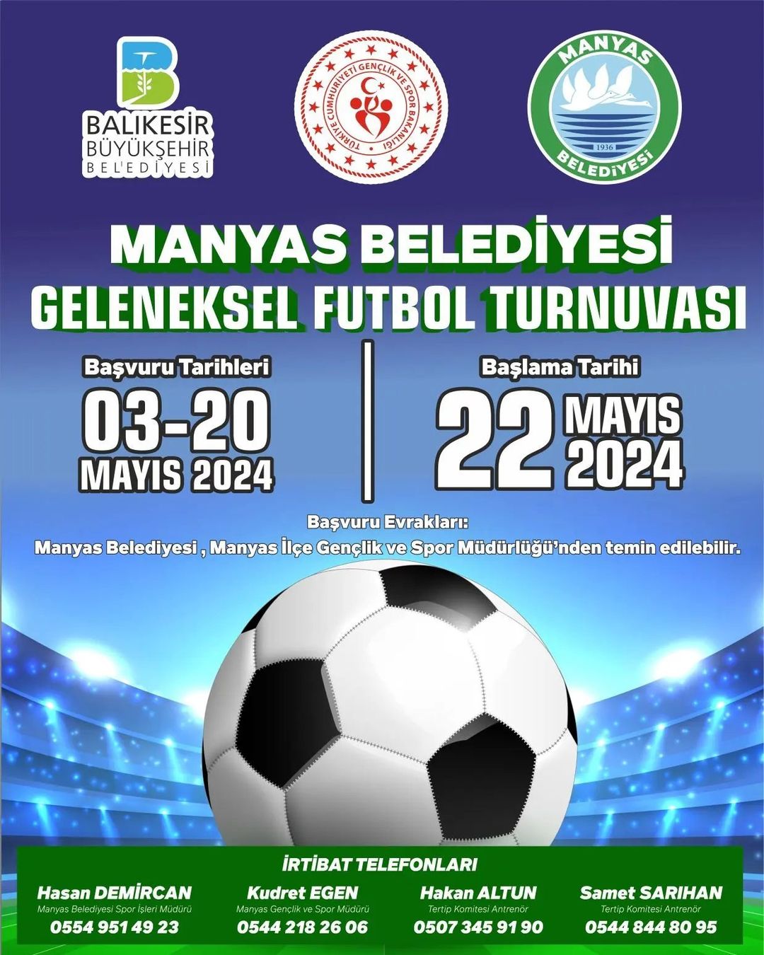 Geleneksel Futbol Turnuvası için Başvurular Başladı