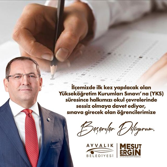 Ayvalık Belediyesi Öğrencilere Başarılar Diliyor