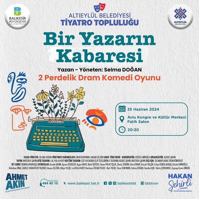 Altıeylül Belediyesi Tiyatro Topluluğu’ndan Büyük İlgi Gören Tiyatro: “Bir Yazarın Kaberesi”