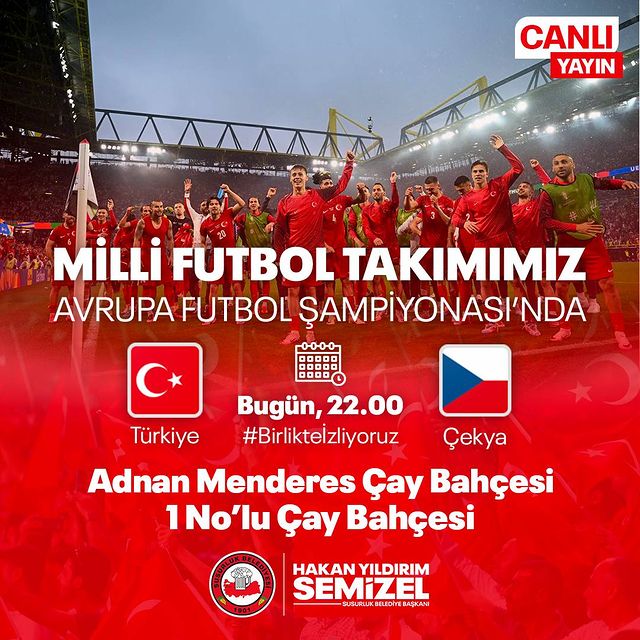 Susurluk Belediyesi’nden Milli Maç Coşkusu