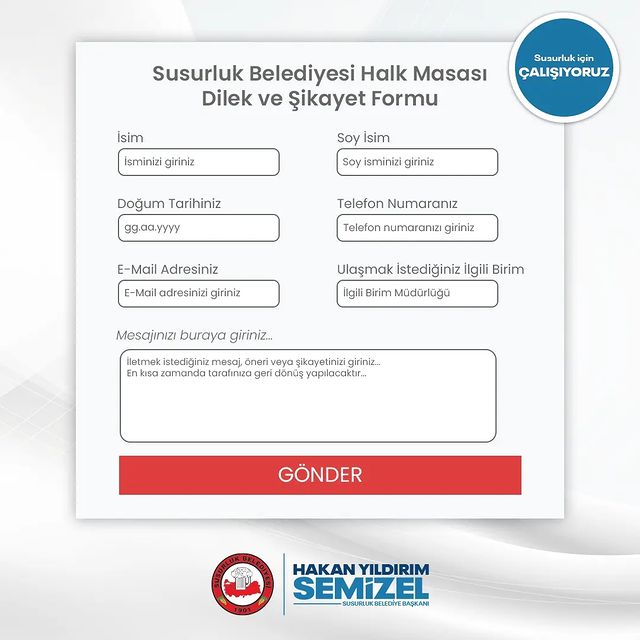 Susurluk Belediyesi’nden Yeni Halk Masası Sistemi