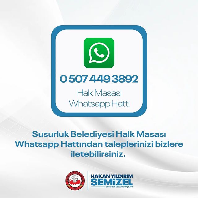 Susurluk Belediyesi Halk Masası Whatsapp Hattı’nı Kullanıma Açtı