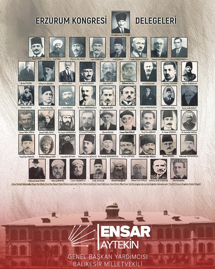 CHP Genel Başkan Yardımcısı Ensar Aytekin’den Erzurum Kongresi Mesajı