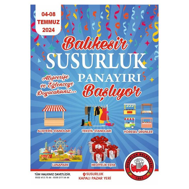 Susurluk’ta Geleneksel Panayır Coşkusu Başladı