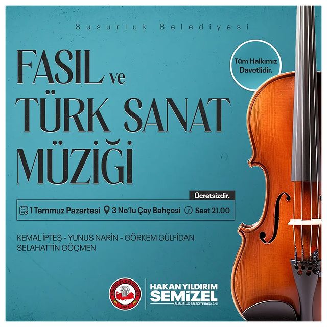 Susurluk’ta Unutulmaz Fasıl ve Türk Sanat Müziği Gecesi