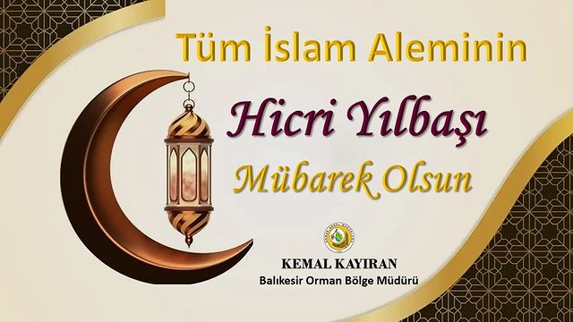 Balıkesir Orman Bölge Müdürlüğü’nden Hicri Yılbaşı Tebriği