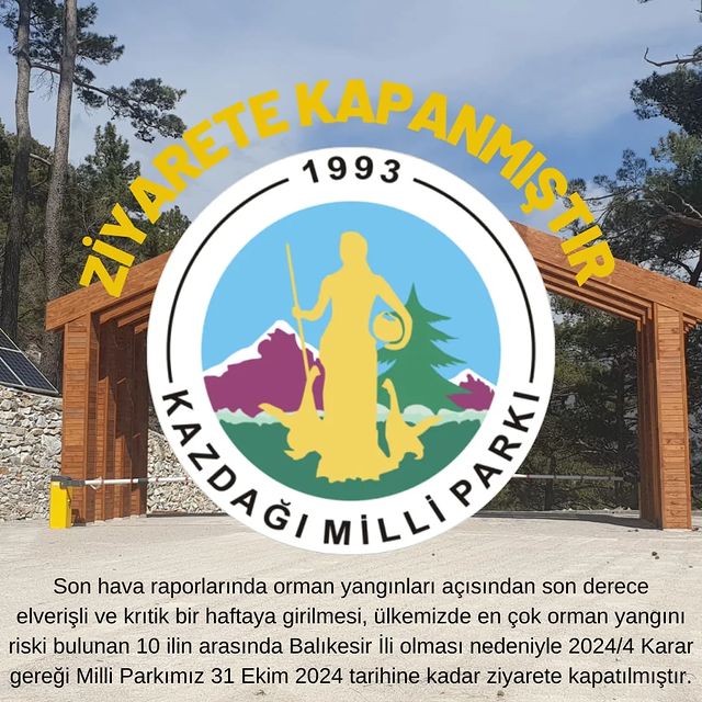 Kazdağı Milli Parkı’na Erişim Yasağı