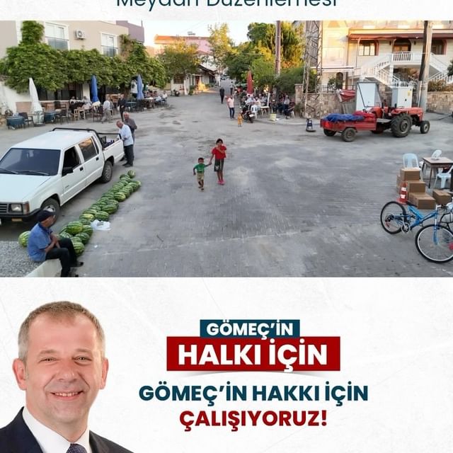 Gömeç Belediyesi, Ulubeyler Mahallesi Meydanını Yeniledi