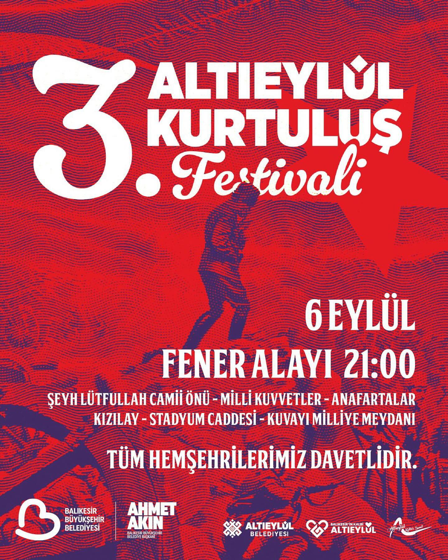 Balıkesir 102. Kurtuluş Yıl Dönümünü Fener Alayı ile Kutluyor