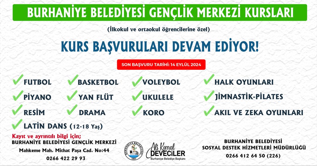 Burhaniye Belediyesi’nden Öğrencilere Eğitici ve Eğlenceli Kurs Fırsatı