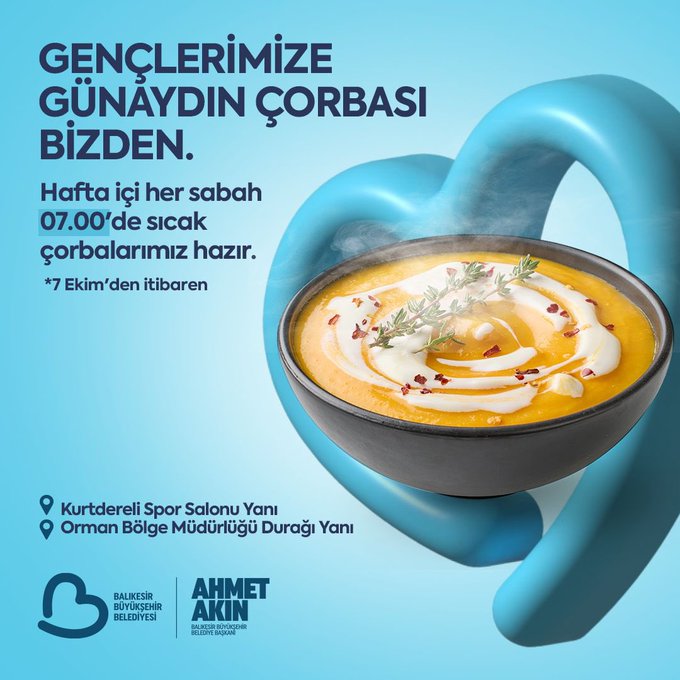 Balıkesir’de Gençlere Sıcak Çorba İkramı Başlıyor