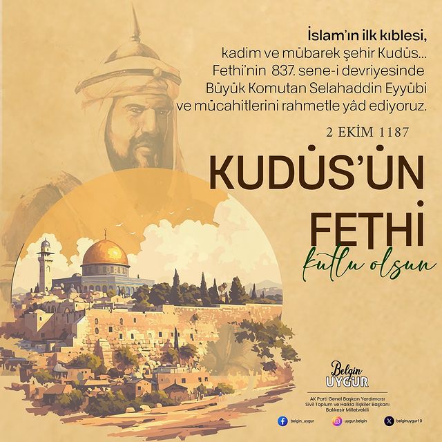 İslam’ın İlk Kıblesi Kudüs’ün Fetih Yılı Anıldı