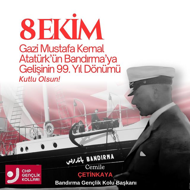 Gazi Mustafa Kemal Atatürk’ün Bandırma’ya Gelişi