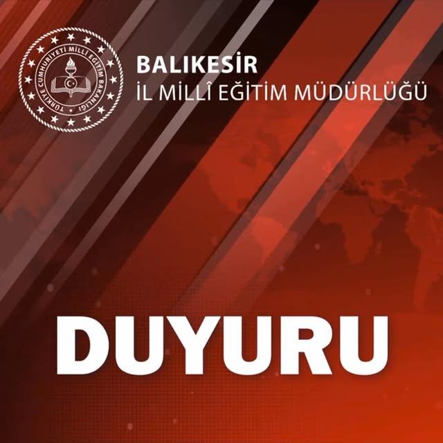 Balıkesir İl Milli Eğitim Müdürlüğü, 2024 Yılı İçin Yönetici Atamaları İçin Taslak Liste Yayımladı
