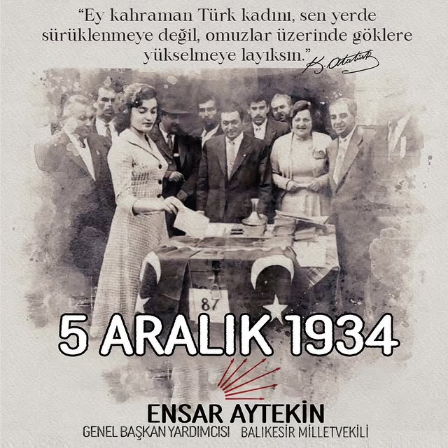90. Yıl Dönümünde Kadınların Seçme ve Seçilme Hakkı