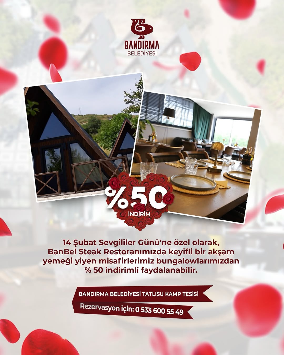Bandırma Belediyesi’nden Sevgililer Günü’ne Özel Romantik Fırsat
