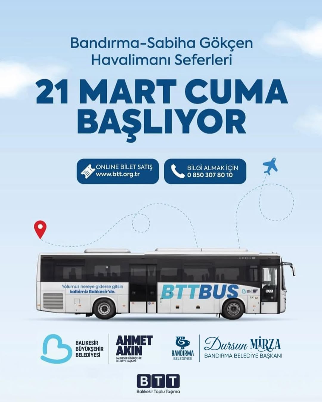 Bandırma’dan Sabiha Gökçen Havalimanı’na Yeni Otobüs Seferleri Başlıyor