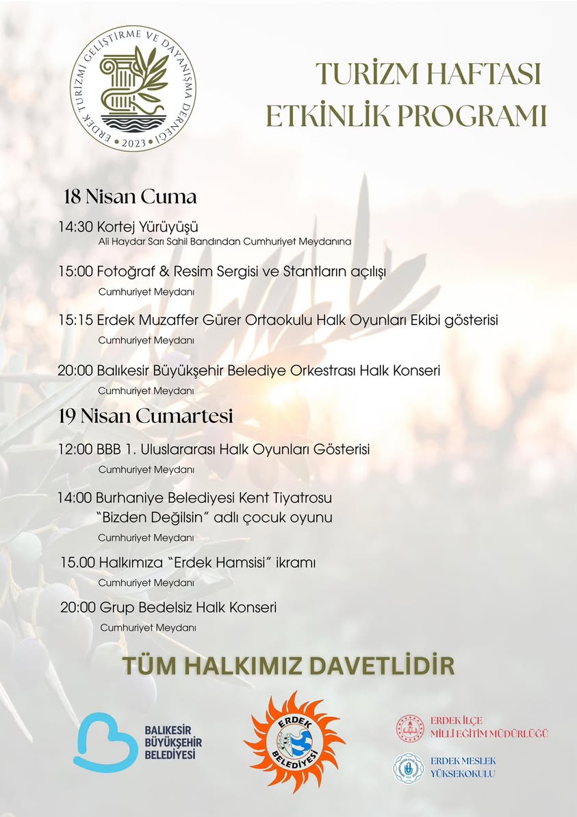 Erdek’te Turizm Haftası Coşkuyla Başlıyor