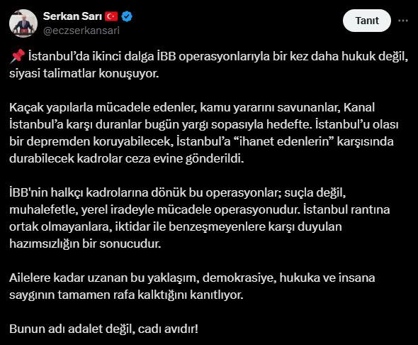 İstanbul’da İBB Operasyonları: Hukuk Yerine Siyasi Talimatlar Ön Planda