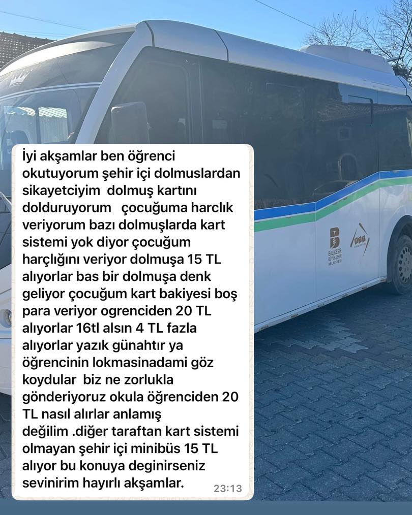 Gönen’de Öğrenci ve Velilerden Şehir İçi Ulaşım Ücretlerine Tepki