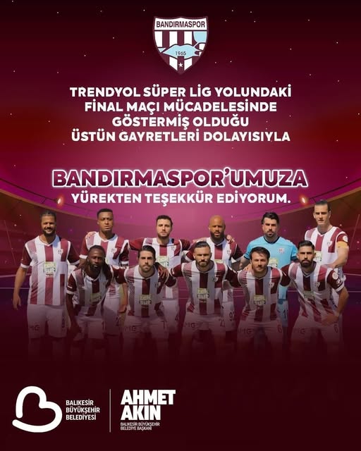 Bandırmaspor’a Destek Ziyareti: Başkan Akın’dan Süper Lig Teşviki