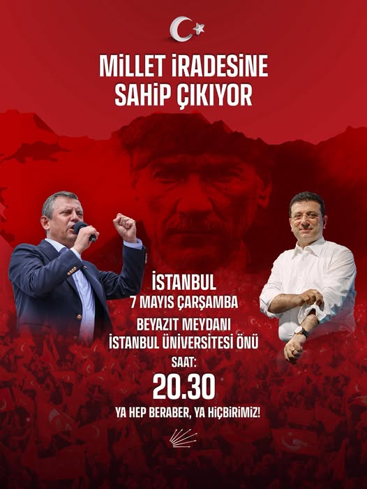 İstanbul’da Destek Mitingi: Adayın Beyazıt Meydanı’ndaki Buluşması Yarın