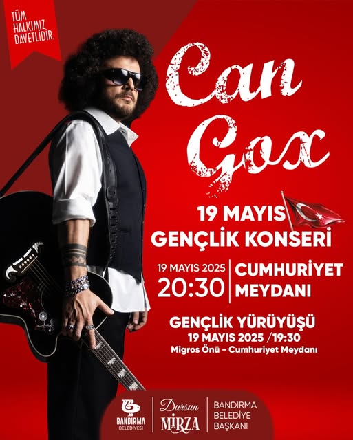 Bandırma’da 19 Mayıs Coşkusu: Gençlik Yürüyüşü ve Can Gox Konseri
