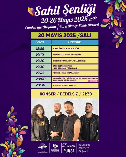 Bandırma Sahil Şenliği 20 Mayıs’ta Başlıyor: Müzik, Dans ve Eğlence Dolu Bir Festival