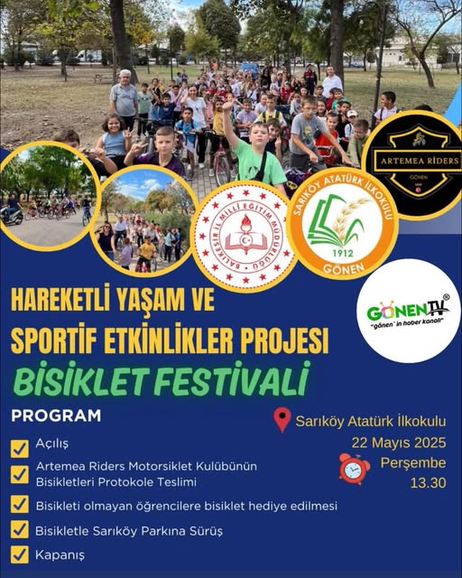 Gönen’de Sarıköy’de Bisiklet Festivali Düzenlenecek
