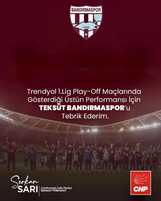 Bandırmaspor’dan Süper Lig Hedefine Yönelik Umut Dolu Mesaj