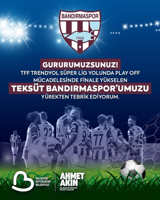 Teksüt Bandırmaspor, Süper Lig Play-Off Finaline Yükseldi