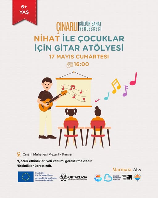 Marmara Adaları’nda Çocuklara Özel Gitar Atölyesi Başladı