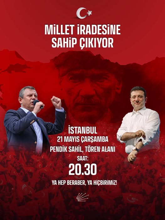 Pendik’te Millet İradesi Mitingi Düzenlenecek