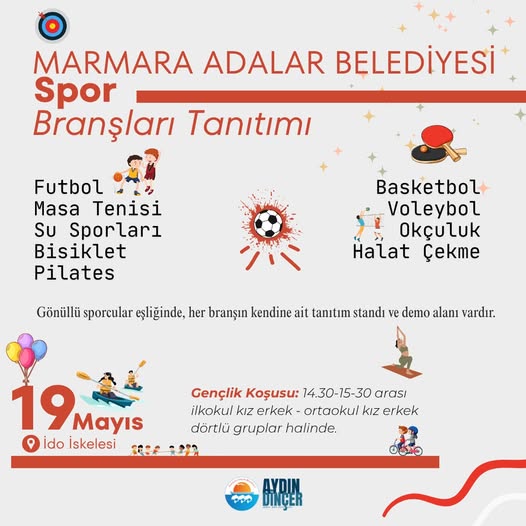 Marmara Adalar’da 19 Mayıs’ta Gençlik ve Spor Bayramı Coşkusu: Etkinliklerle Spor Tanıtımı