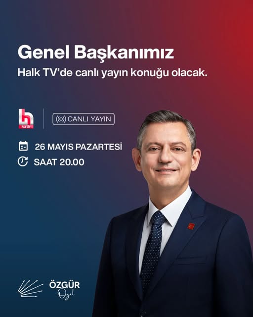CHP Genel Başkanı Özgür Özel Halk TV Canlı Yayınında