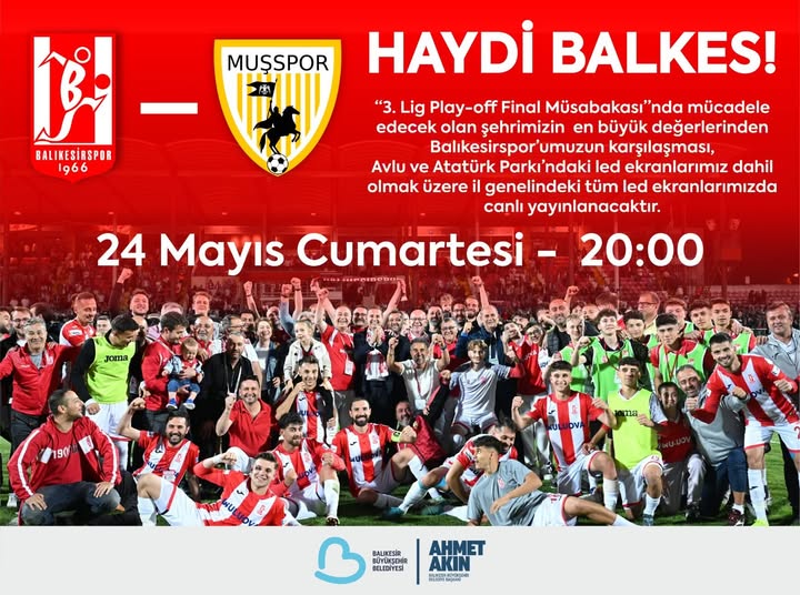 Balıkesirspor, 3. Lig Play Off Final Maçında Muşspor ile Karşılaşacak