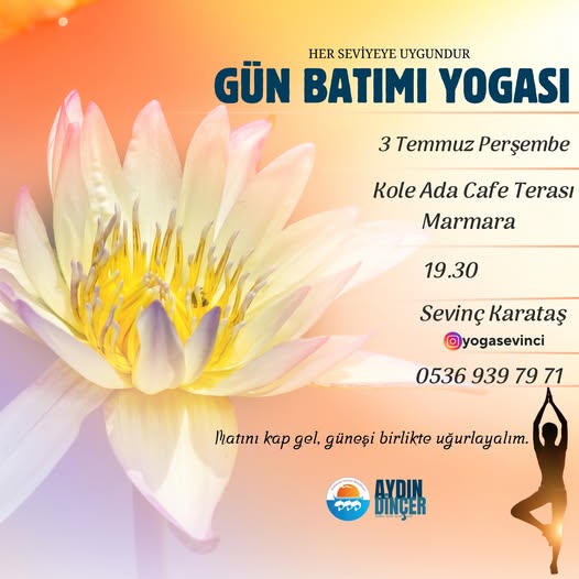 Marmara Adalar’da Kole Ada Cafe Terası’nda Gün Batımı Yogası Etkinliği