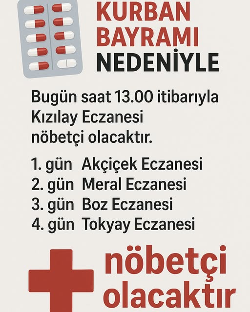Gönen’de Kurban Bayramı Nöbetçi Eczaneleri Açıklandı