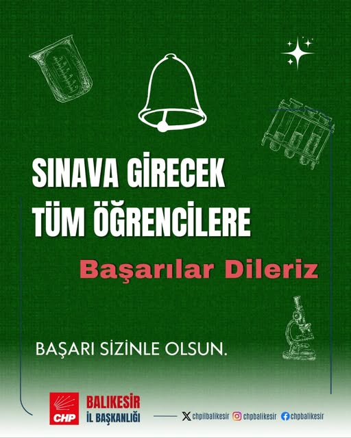 CHP Balıkesir’den YKS Sınavına Girecek Gençlere Destek Mesajı