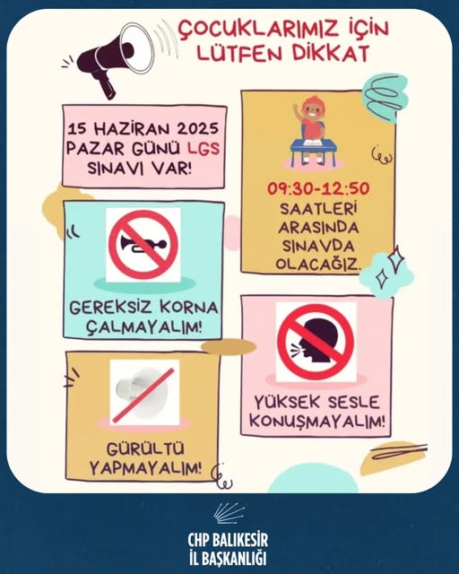CHP Balıkesir’den Öğrencilere Sınav Mesajı