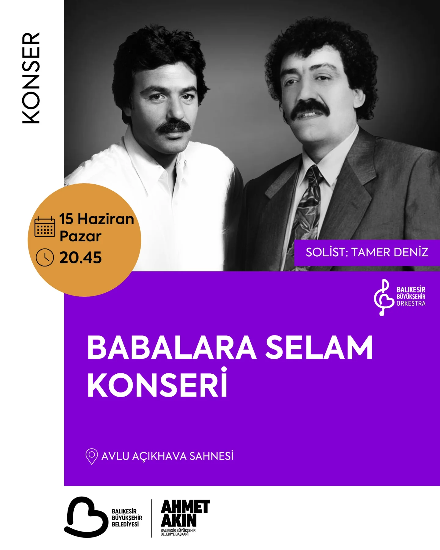 Balıkesir’de Babalar Günü Konseriyle Türk Müziği Ustalara Veda