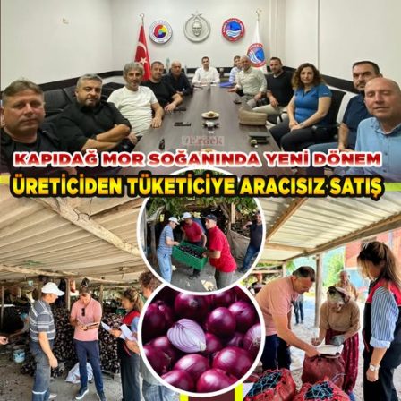Erdek’te Kapıdağ Mor Soğanında Aracısız Satış Başladı