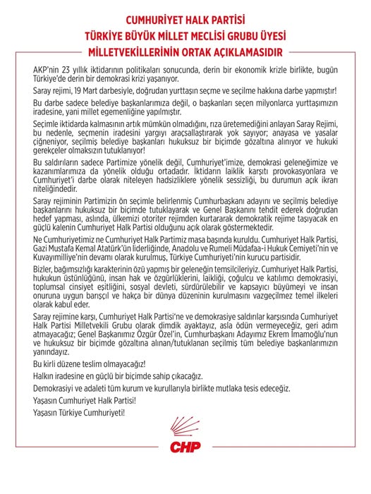 CHP Balıkesir İl Başkanlığı TBMM Grubu Ortak Açıklama Yaptı