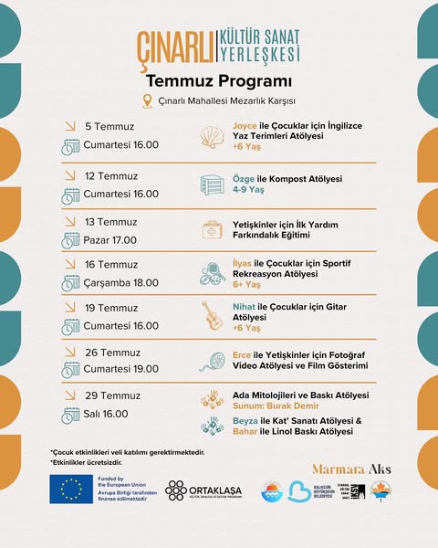 Marmara Adalar’da Temmuz Ayı Kültür Sanat Etkinlikleri Başlıyor