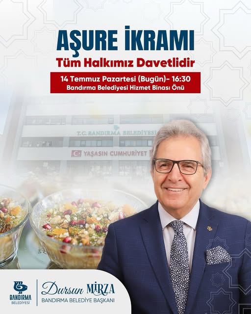 Bandırma Belediyesi’nden Aşure İkramı: Halk Davet Ediliyor