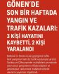 Gönen’de Trajik Bir Hafta: Yangın ve Trafik Kazalarında 3 Kişi Hayatını Kaybetti